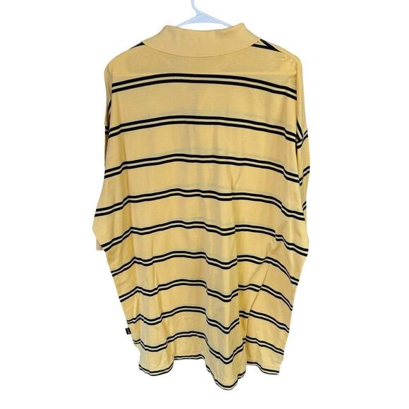 Vtg Clark And Gregory Shirt Men's Polo Short Sleeve Yellow Striped 2XL Preppy - Picture 3 of 7